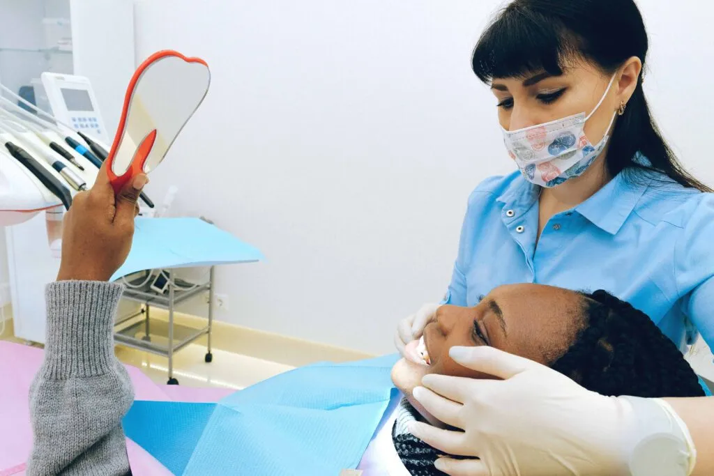 Woman Having Dental Check up