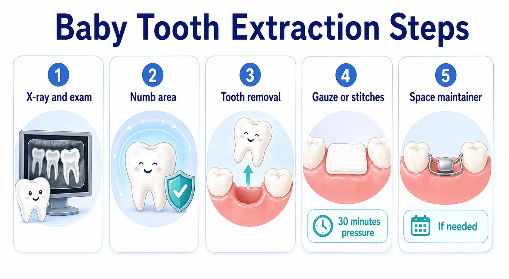 Baby tooth extraction procedure v1