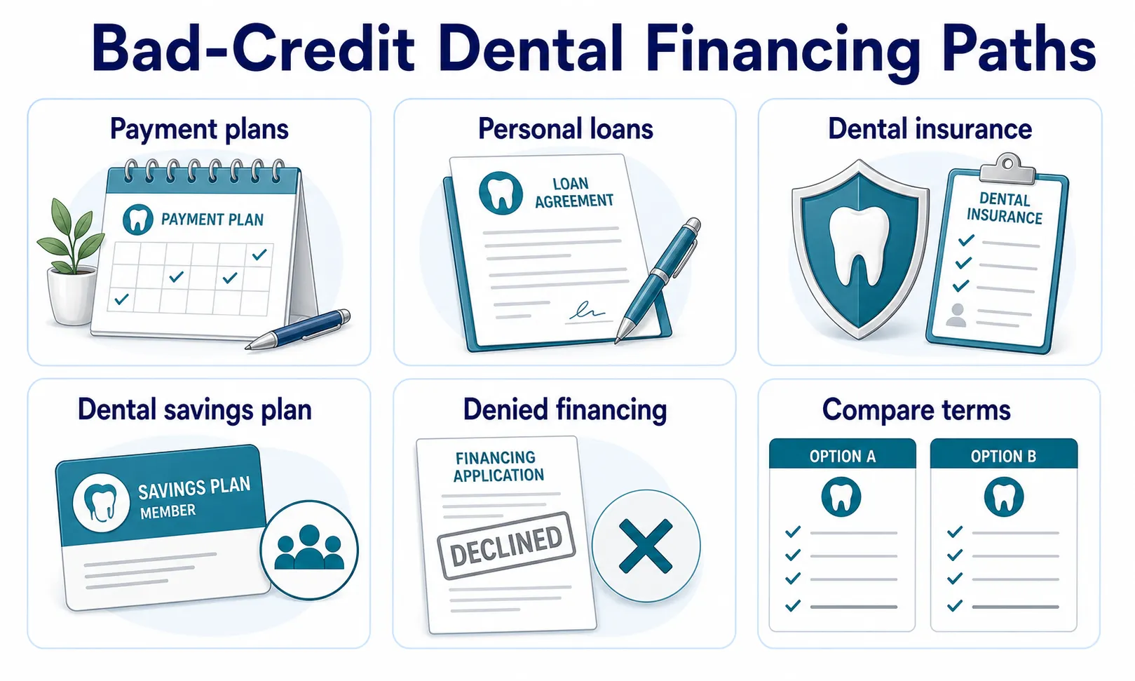 How Can You Finance Dental Work with Bad Credit? pathway chooser