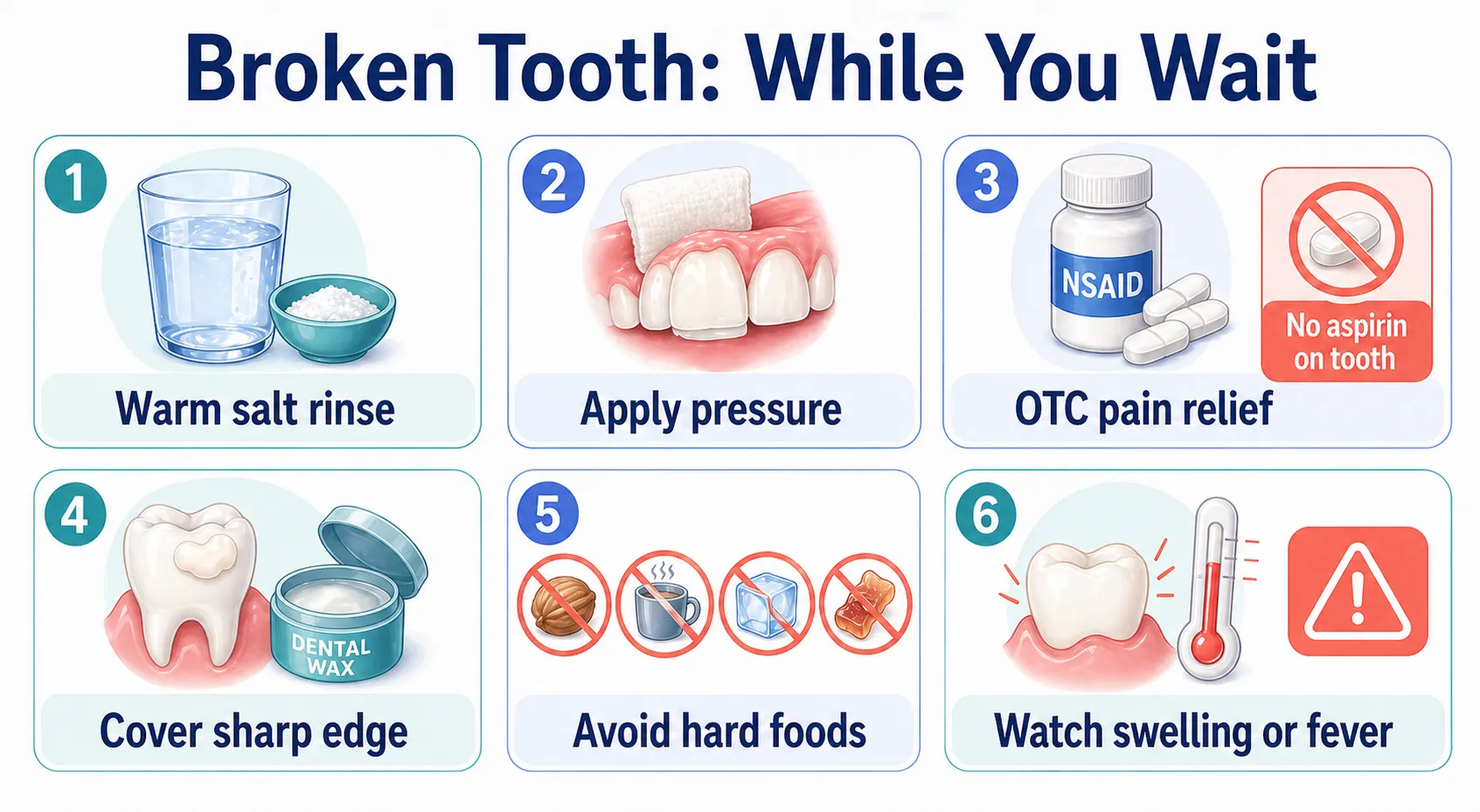 Broken tooth waiting care board v1