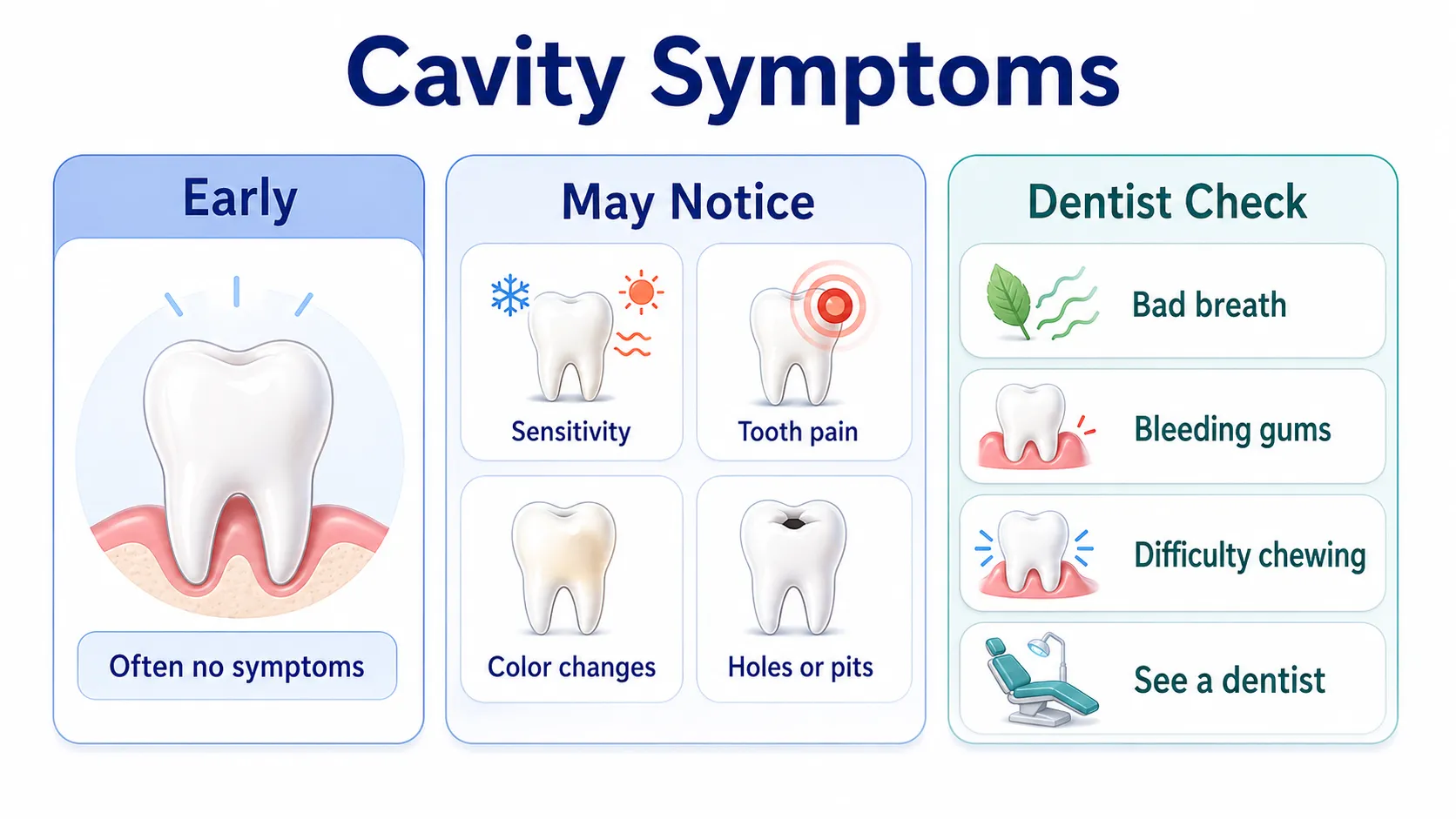 cavity symptoms board