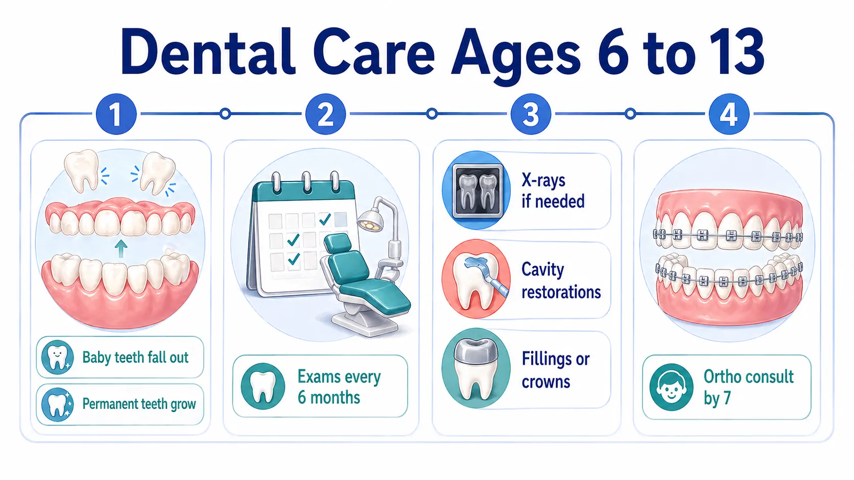 Child dental care age timeline v1