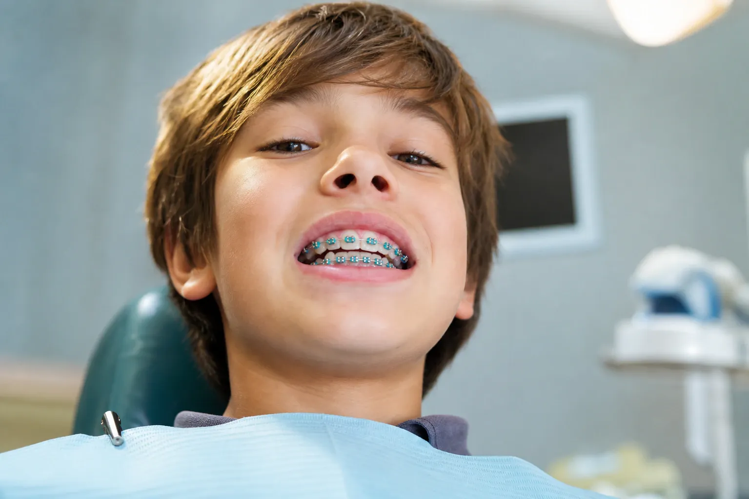 Child with colorful braces nm 1231