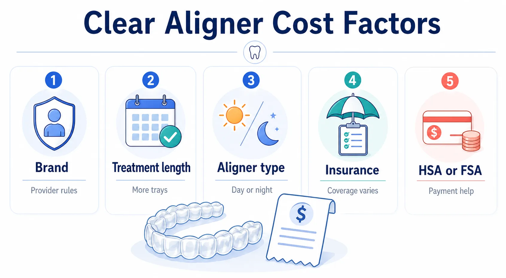 Clear aligner cost factors board v1