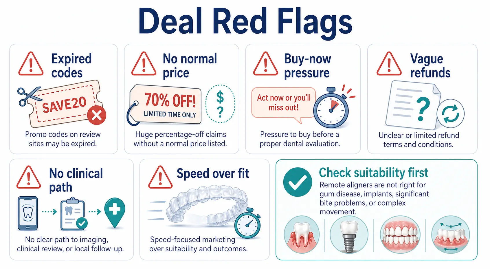 Clear aligner deal red flags board v1