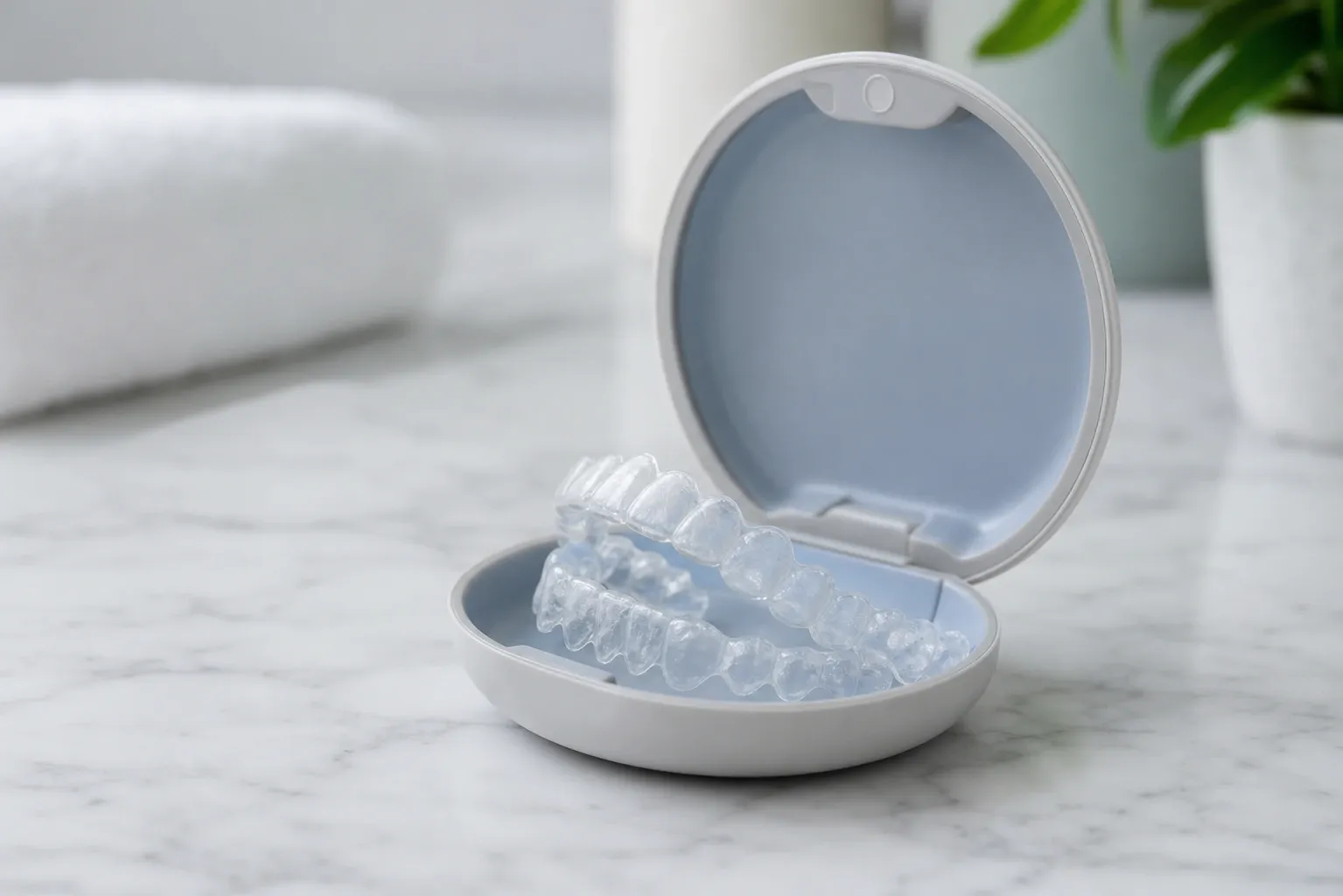 Clear aligners in case