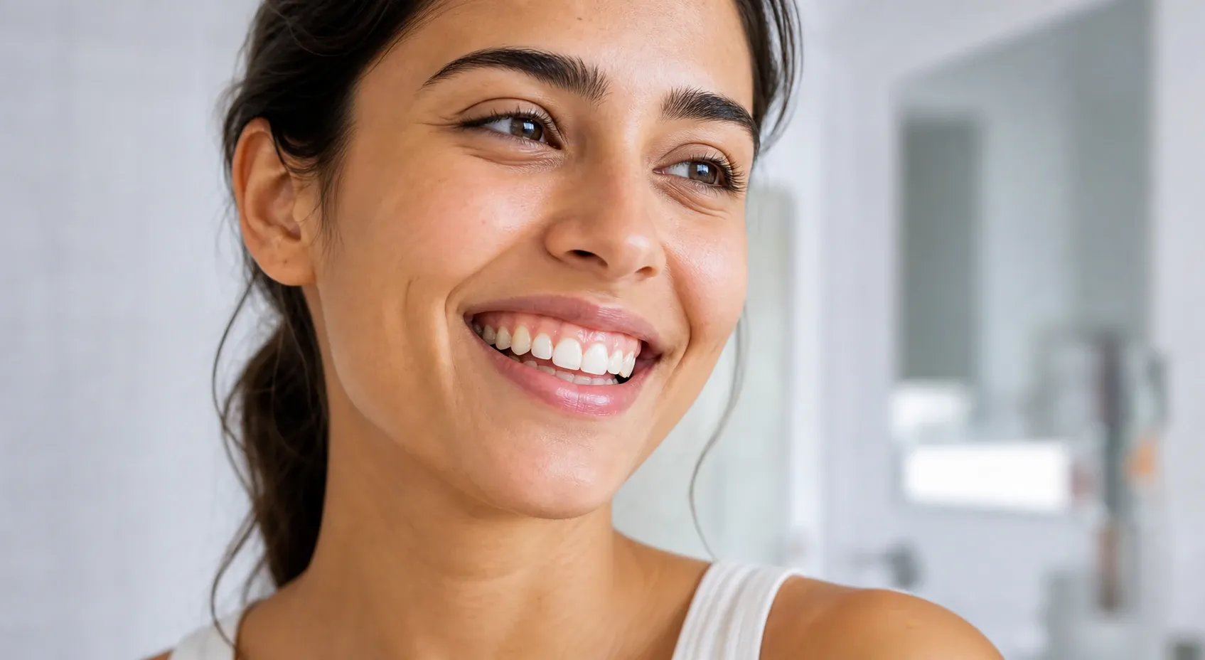 Close up shot of a young woman with healthy gums nm 1266