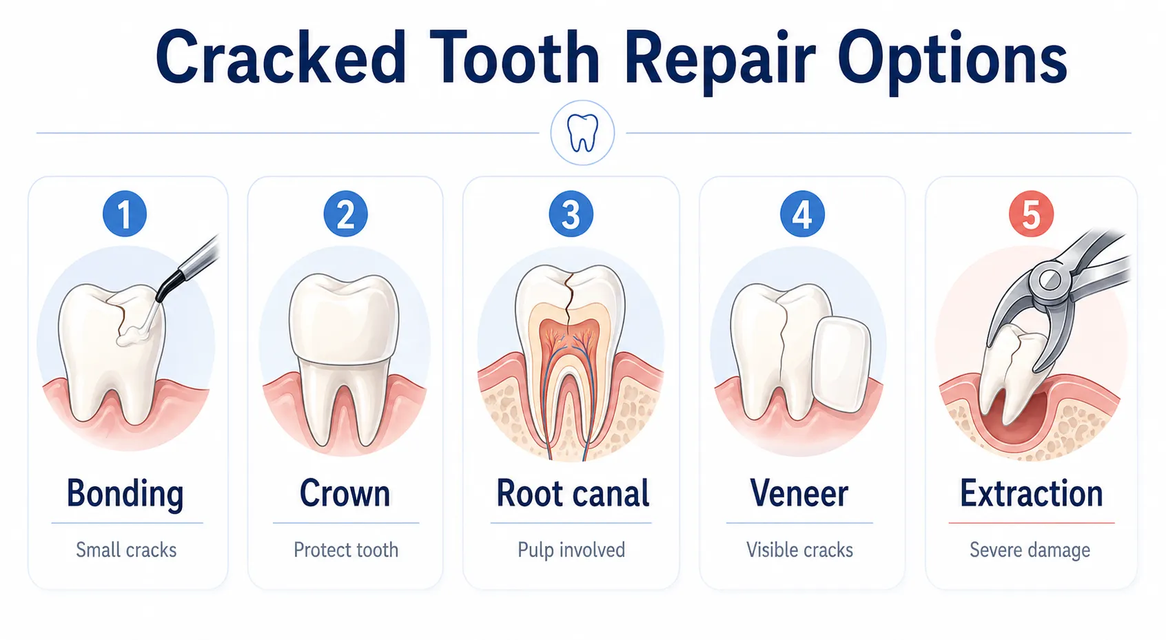 Cracked tooth types treatment board v1
