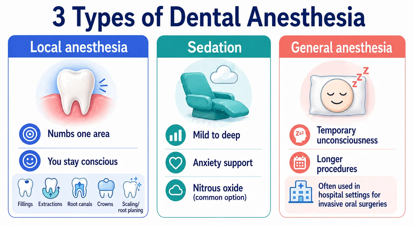 Dental anesthesia types board v1