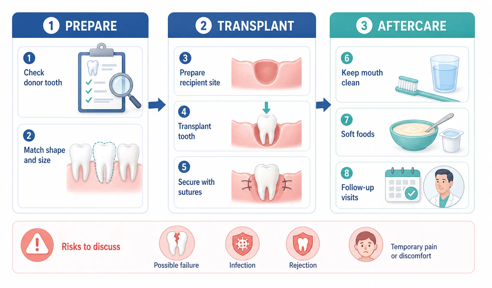 Donor tooth transplant workflow v1