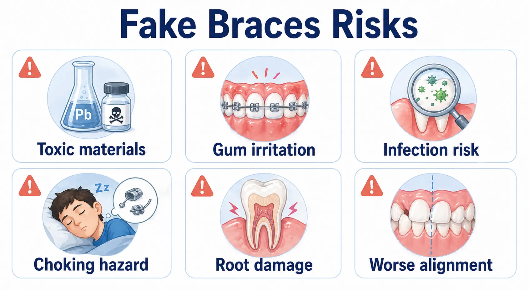 fake braces risk board