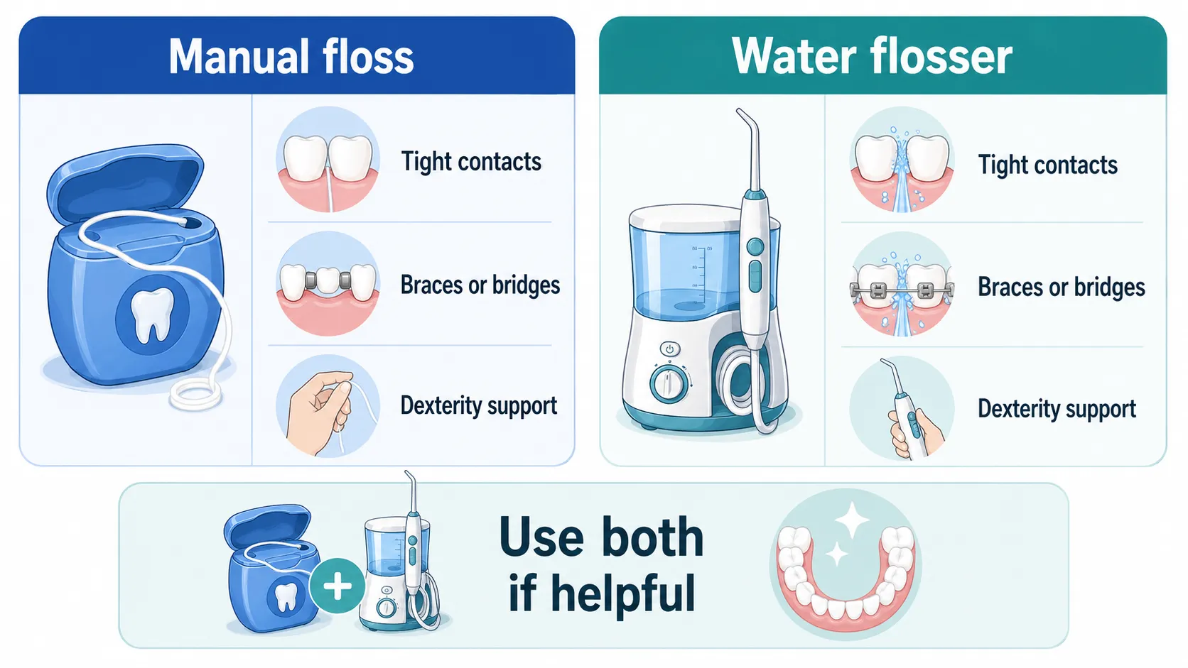Floss vs water flosser chooser v1