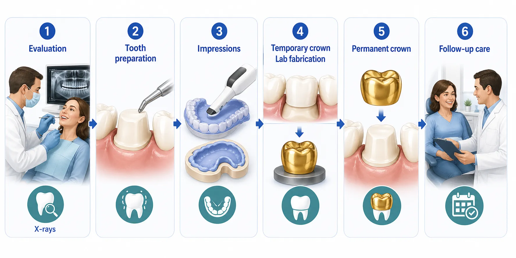 Gold crown process workflow v1