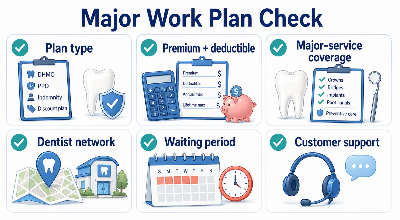 Major dental work insurance checklist v1