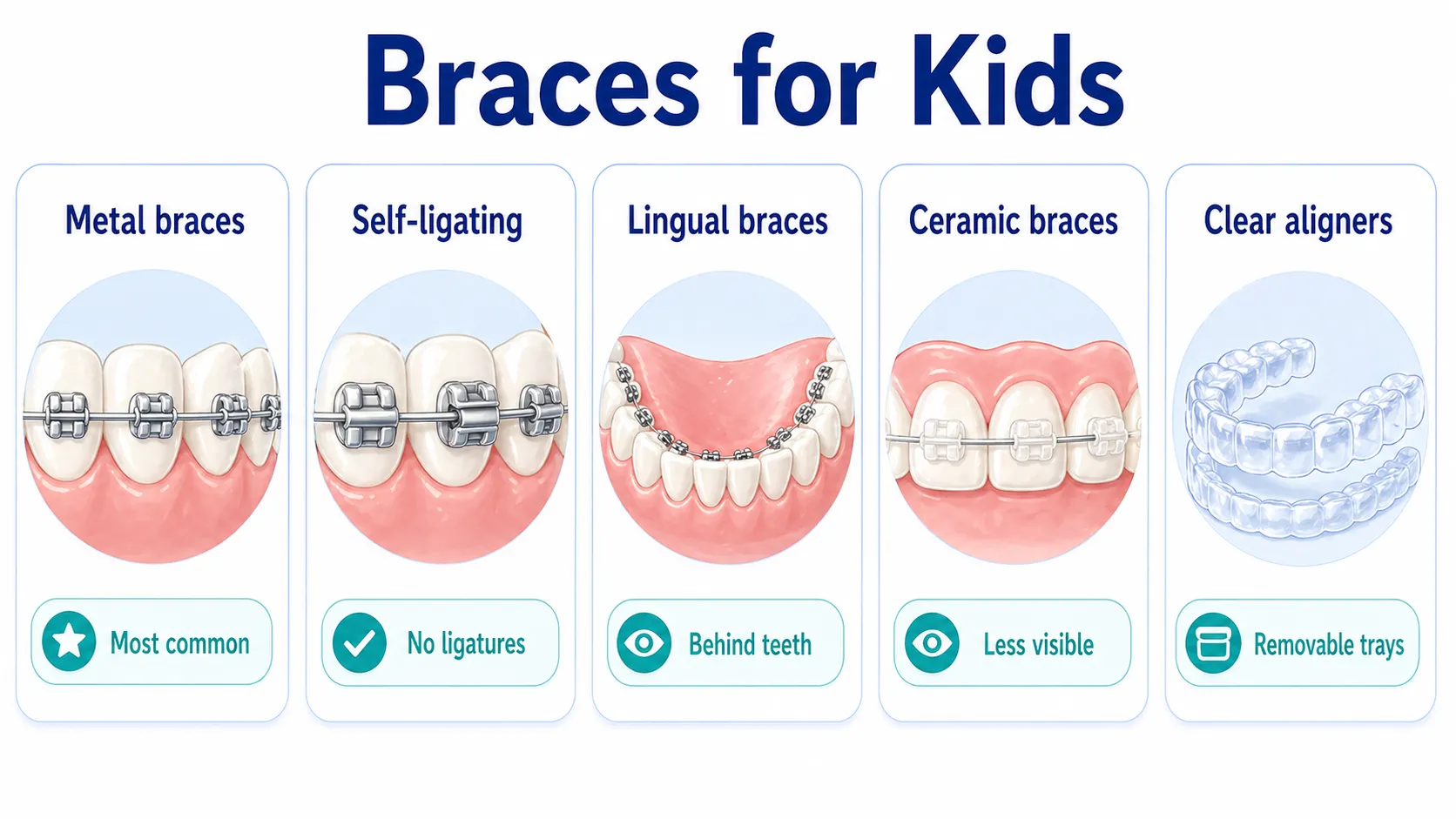 Pediatric braces types board v1