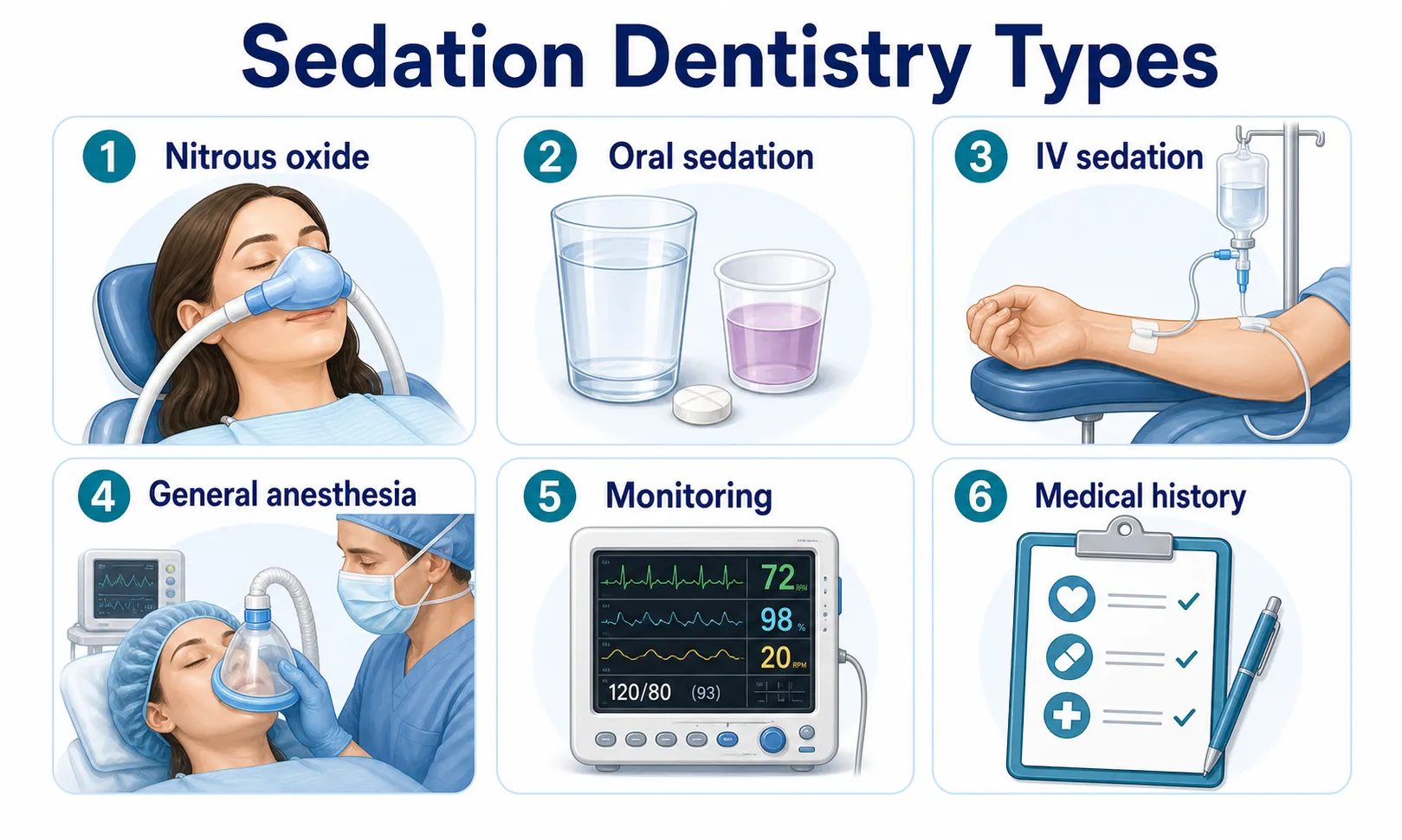 Sedation dentistry types board v1