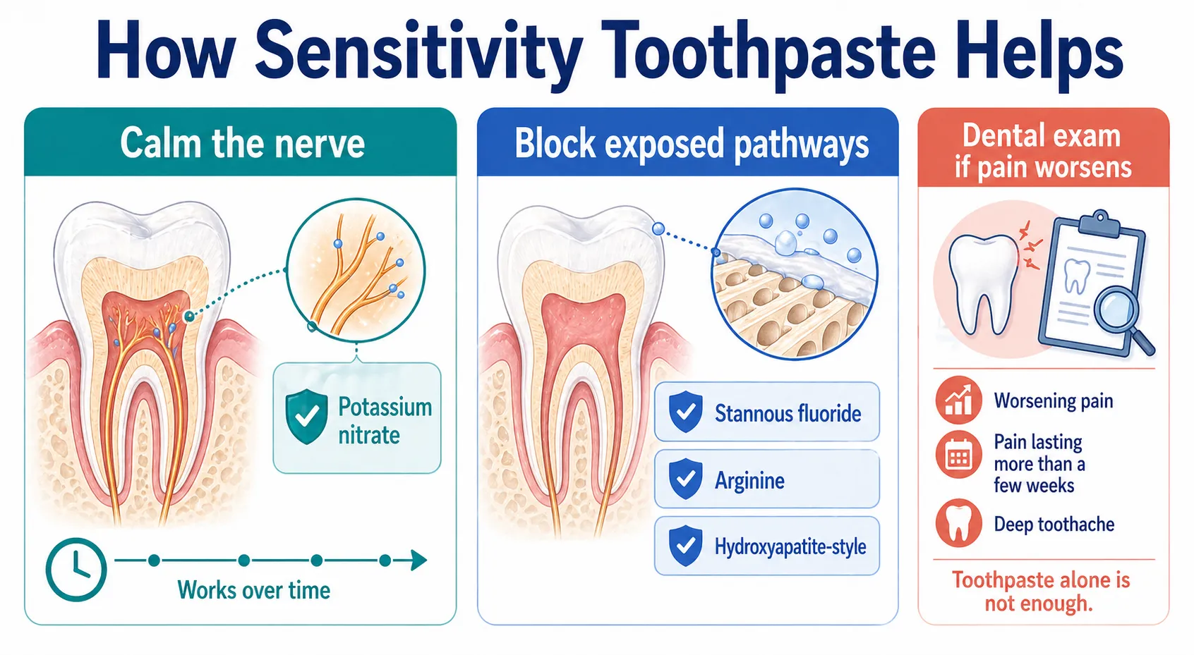 Sensitivity toothpaste mechanism v1