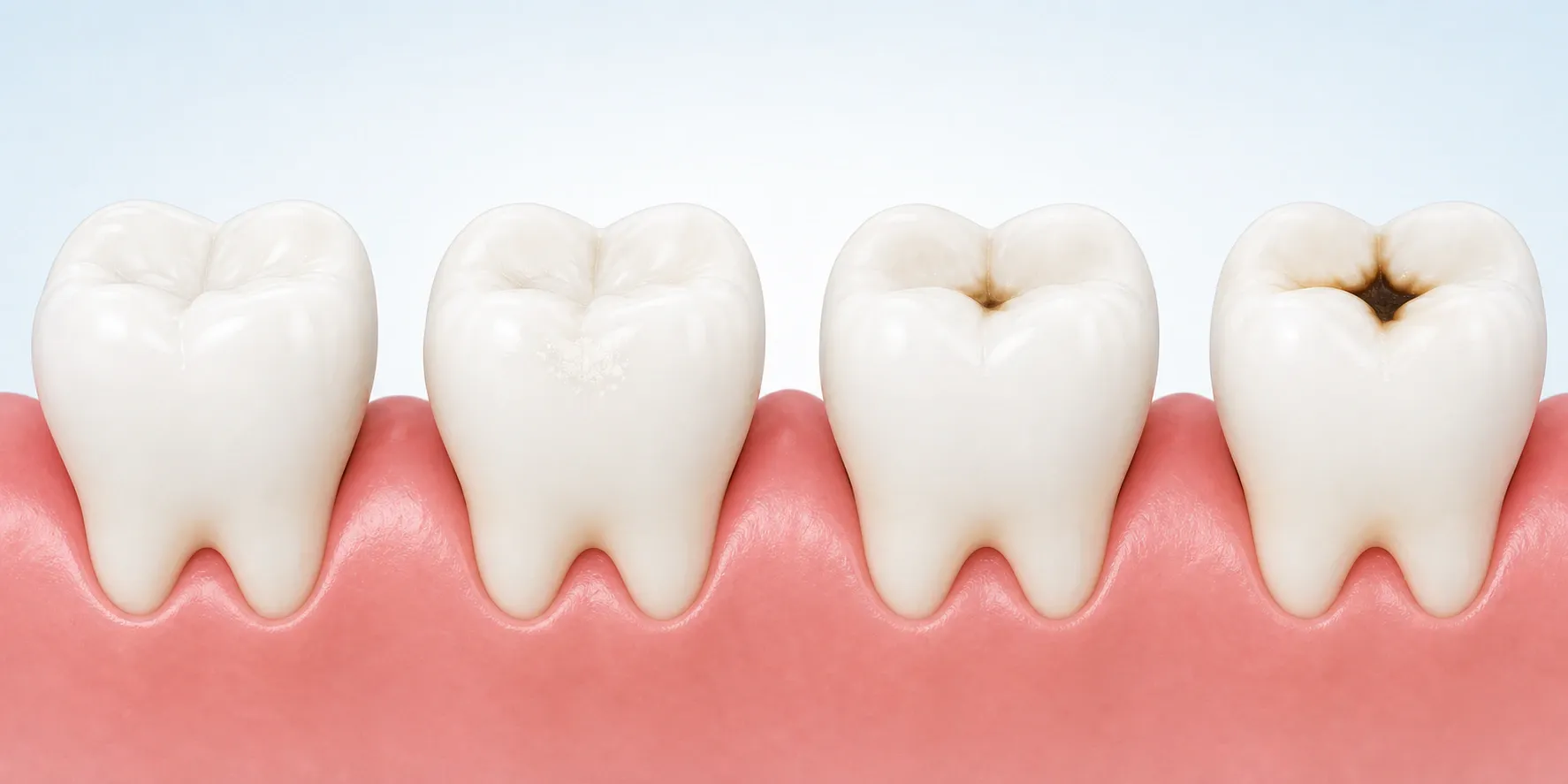 Stages of tooth decay illustration nm 1137