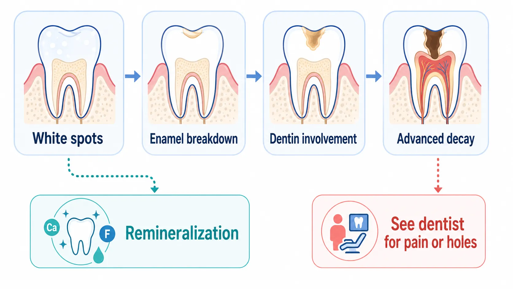 Tooth decay progression remineralization v1