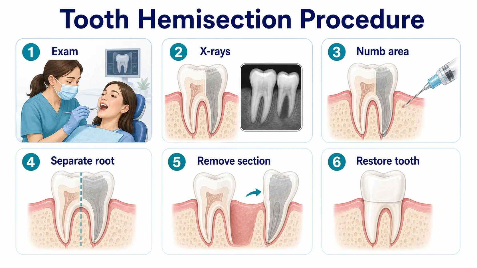 How Is a Hemisection Procedure Performed? procedure workflow