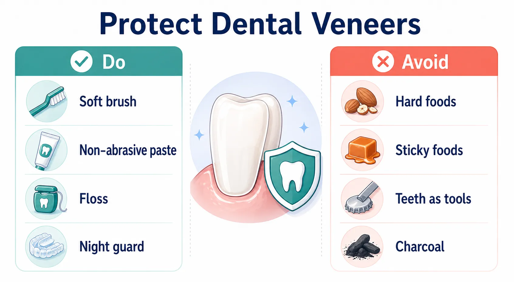 Veneer care avoid damage checklist v1