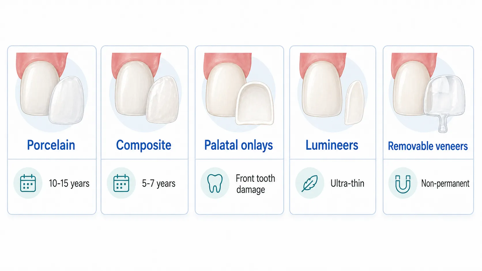 Veneer types comparison v1